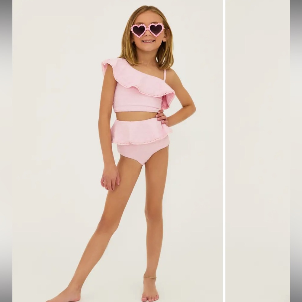 BEACH RIOT Kids' Little Ava/Daisy Two-Piece Swimsuit